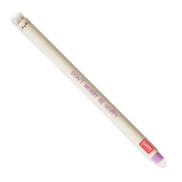 Stylo effaçable Lapin « Ne t'inquiète pas, sois joyeux »