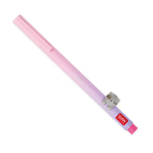 Stylo gel décoré d'un chaton « Sois curieux »