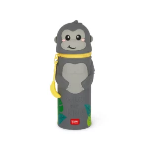 Trousse à crayons en silicone 2-en-1 Gorilla « Sauvage mais gentil » - Kawaii