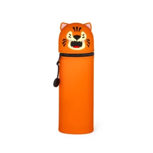 Trousse à crayons en silicone 2 en 1 Tigre « Grandes Aventures » - Kawaii