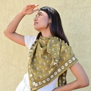 Grand foulard ANASTASE Bistre