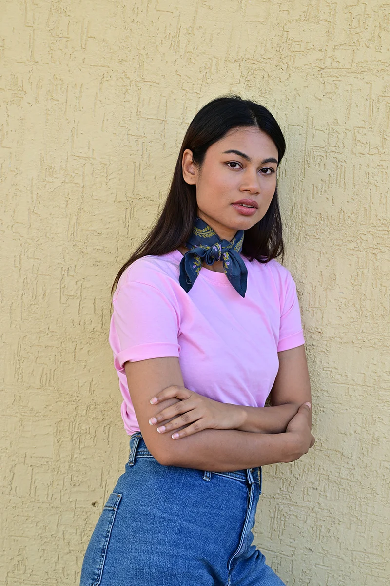 Petit foulard ANTOINETTE Bleu marine – Image 2
