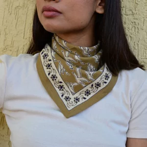 Petit foulard MERCURE Bistre
